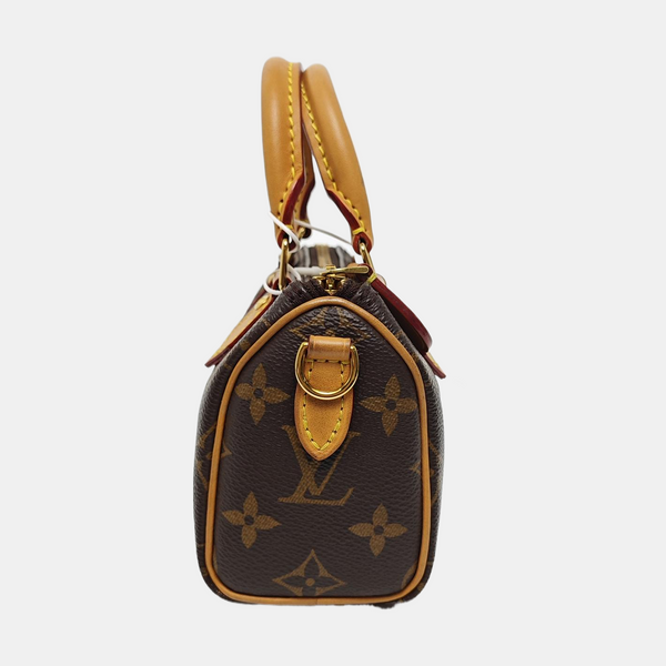 SPEEDY Nano Monogram Coated Canvas Brown