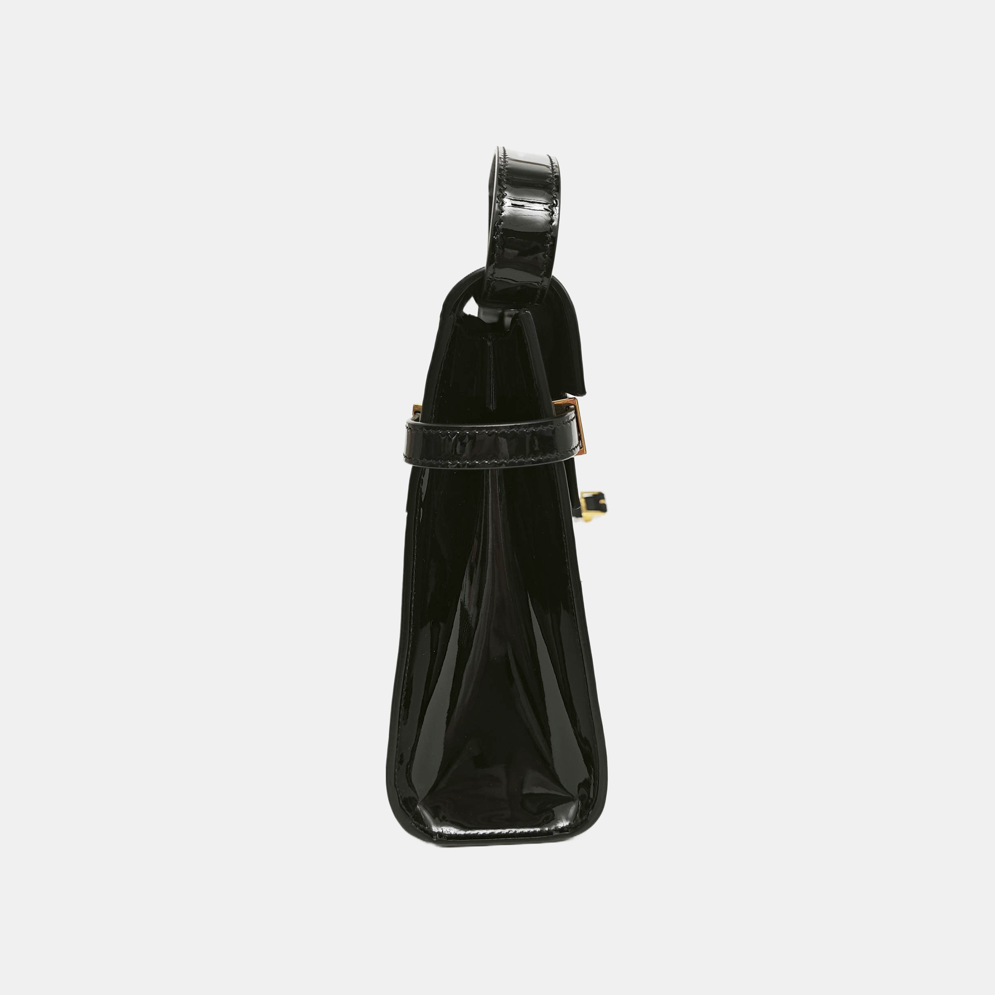 MANHATTAN Medium Patent Leather Black