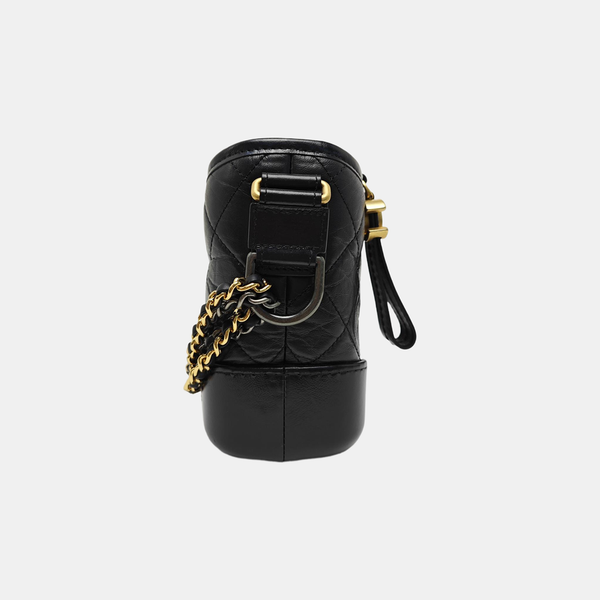 GABRIELLE Small Quilted Calfskin Black