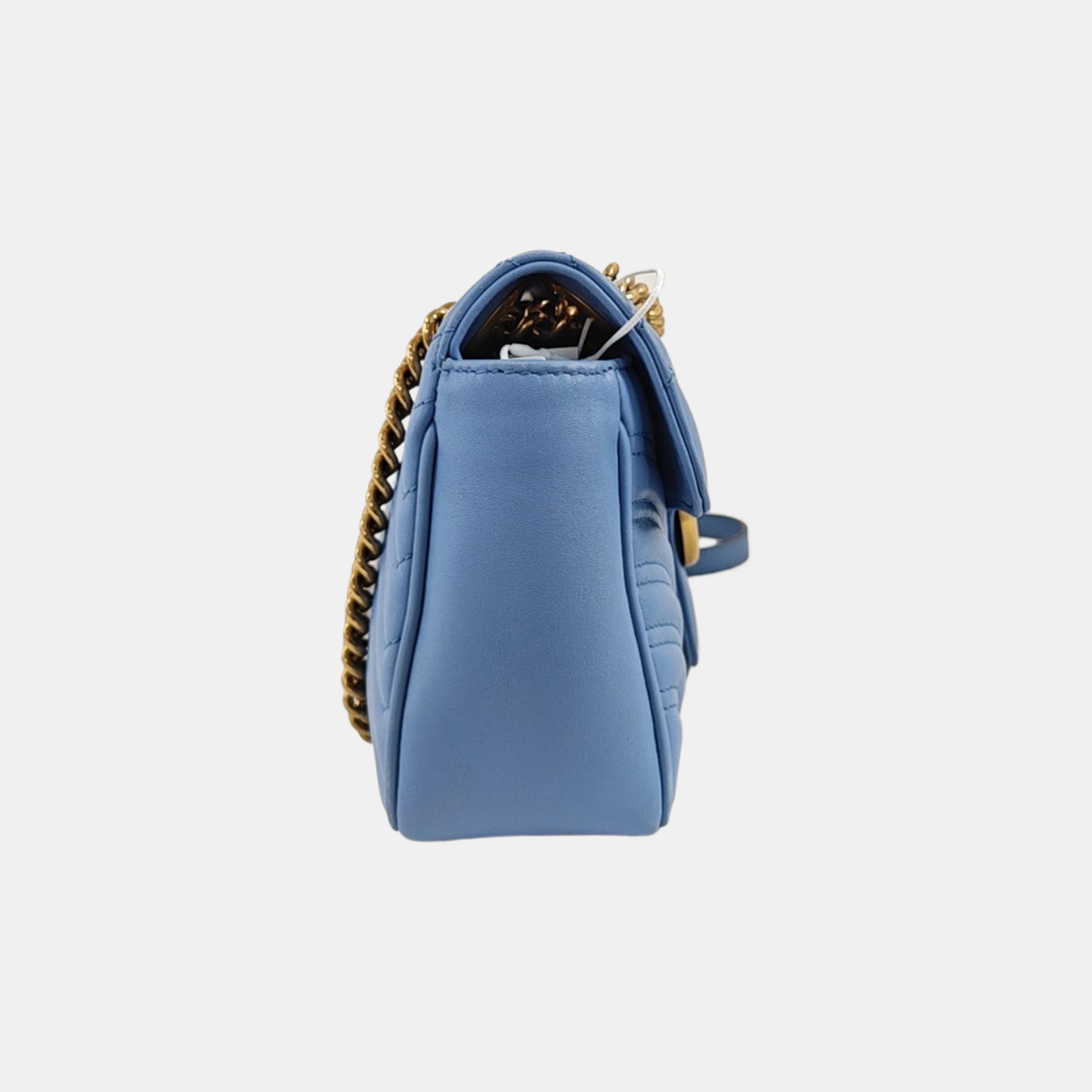 GG Marmont Medium Quilted Calfskin Blue