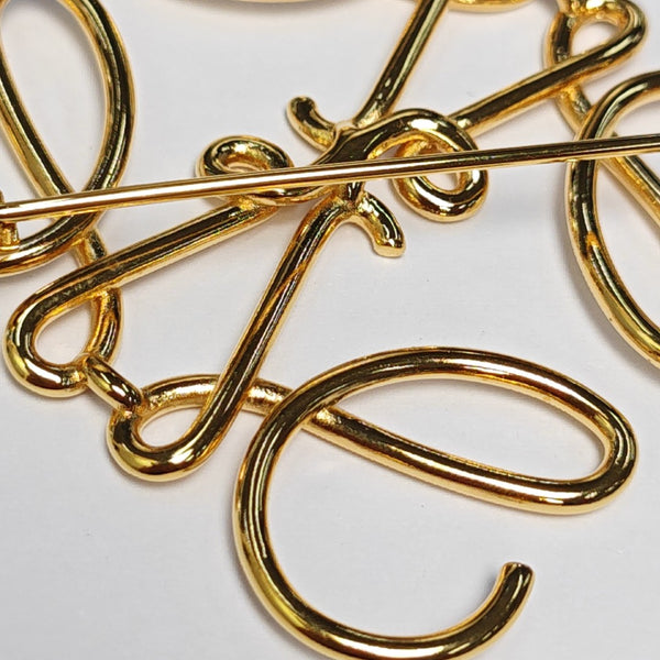 Anagram Metal Gold Brooch