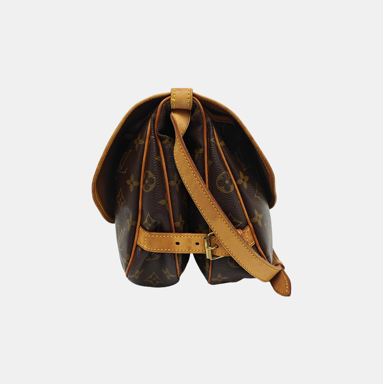 SAUMUR 30 Monogram Coated Canvas Brown