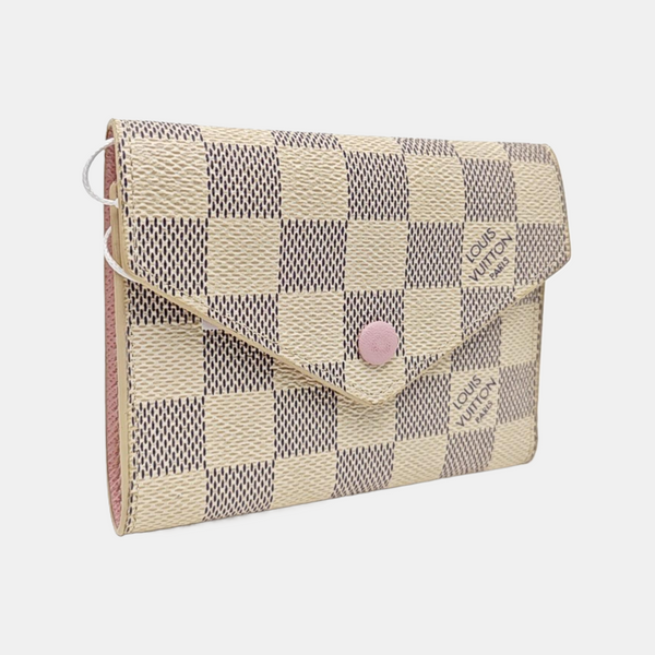 VICTORINE Damier Azur Coated Canvas White Wallet