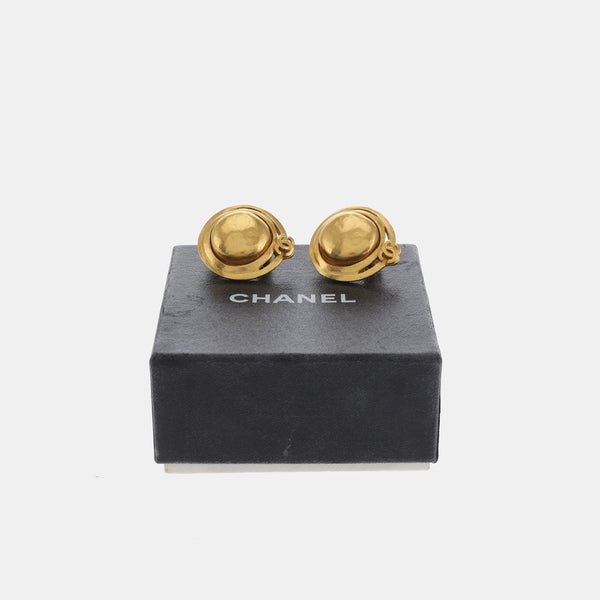 Metal Gold Clip On Earrings
