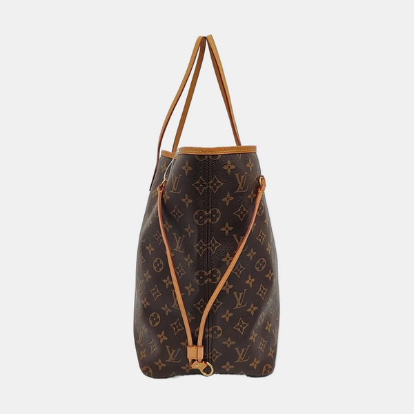 NEVERFULL Monogram Coated Canvas Brown