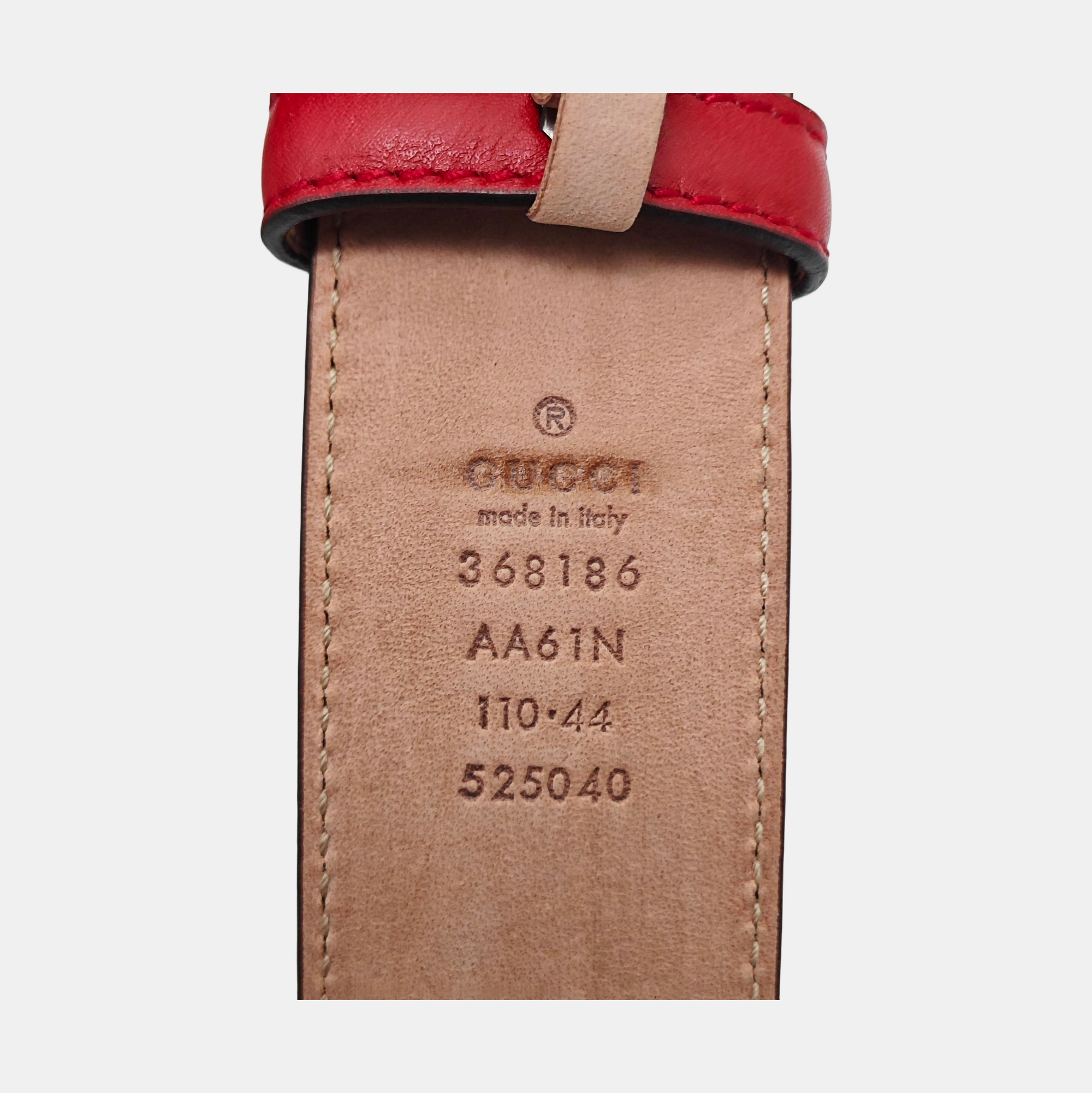 Leather Belt Red