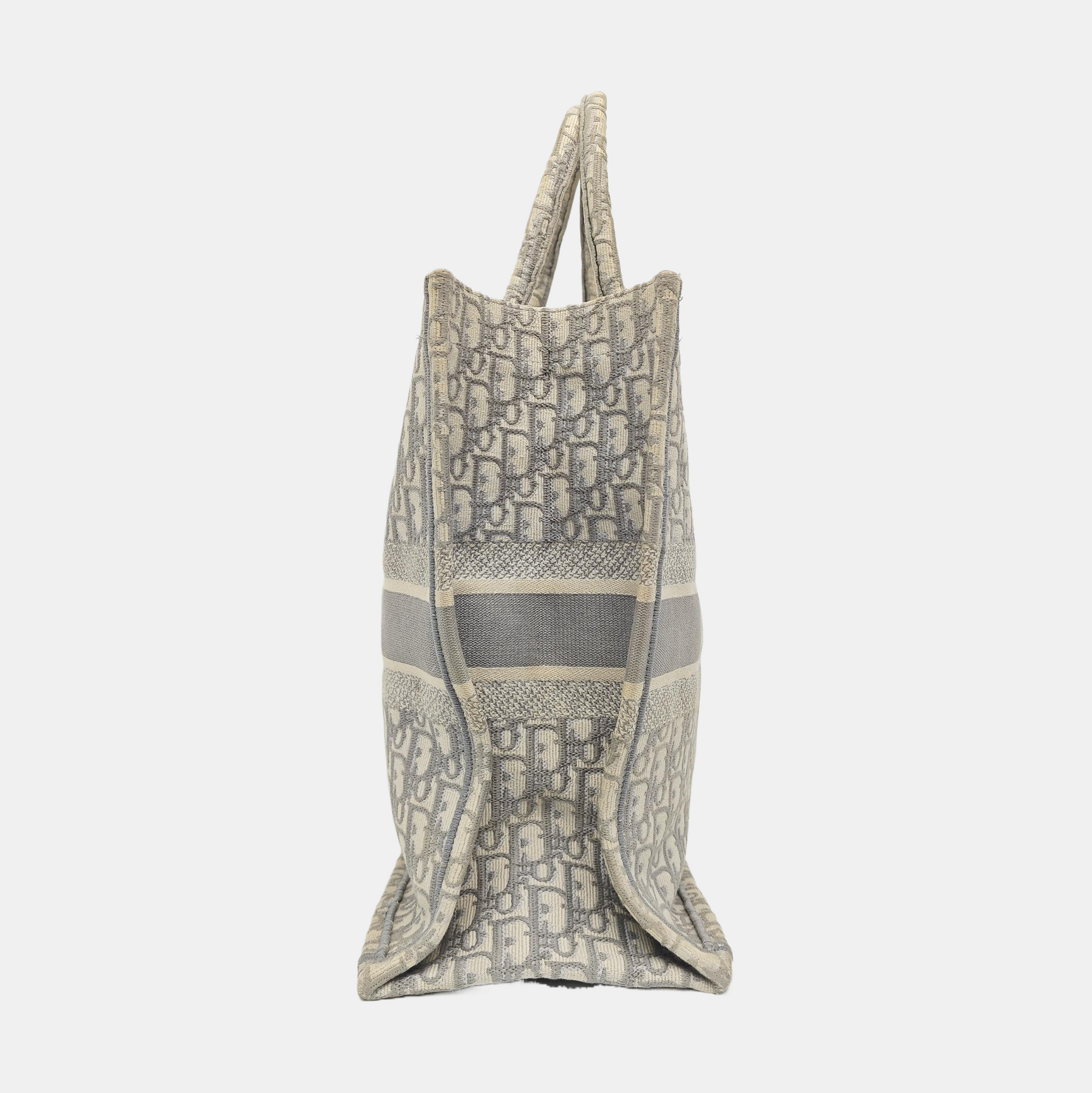 Book Tote Large Oblique Canvas Gray