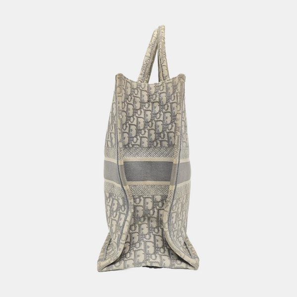 Book Tote Large Oblique Canvas Gray