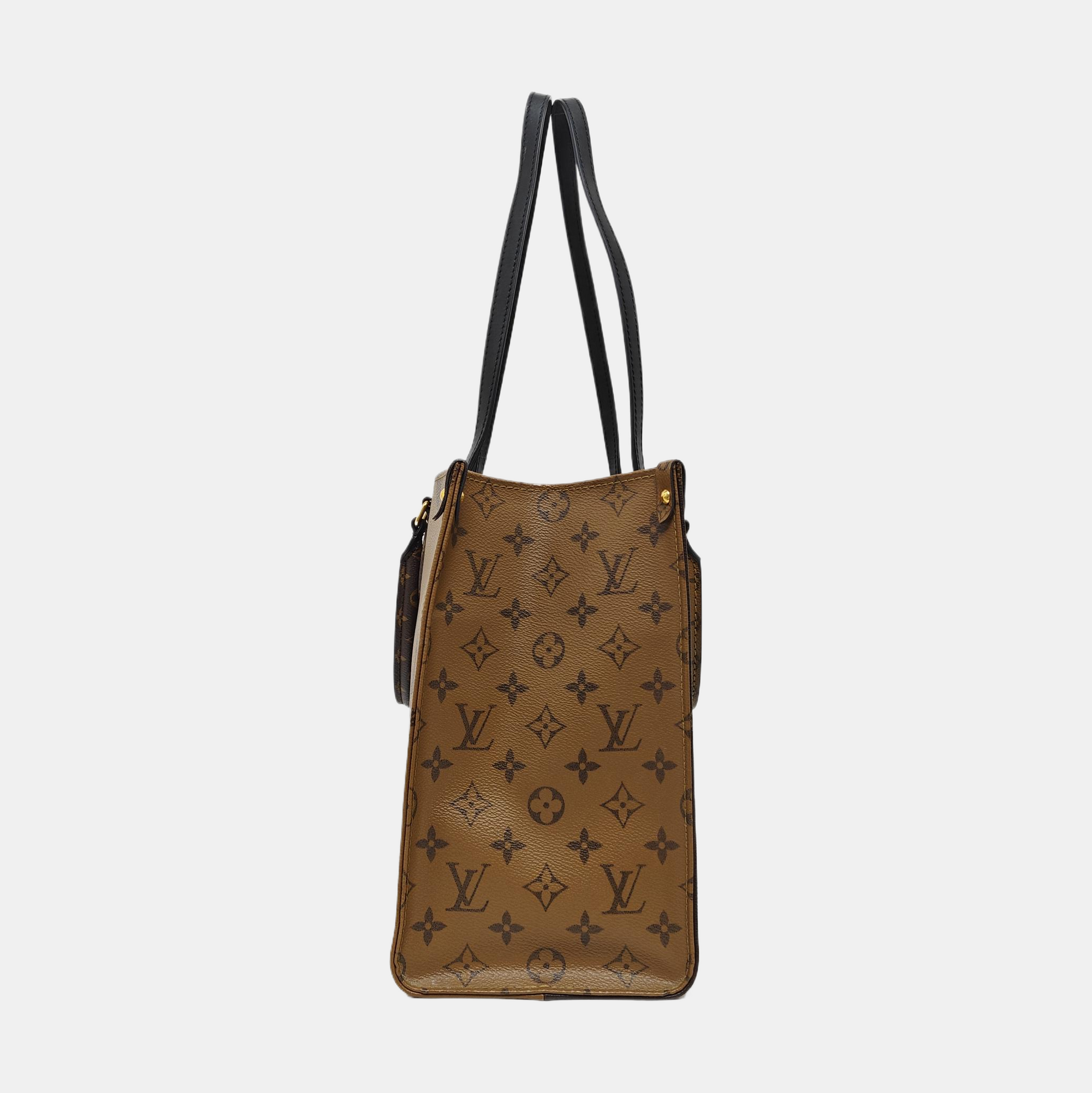 ONTHEGO MM Monogram Coated Canvas Brown