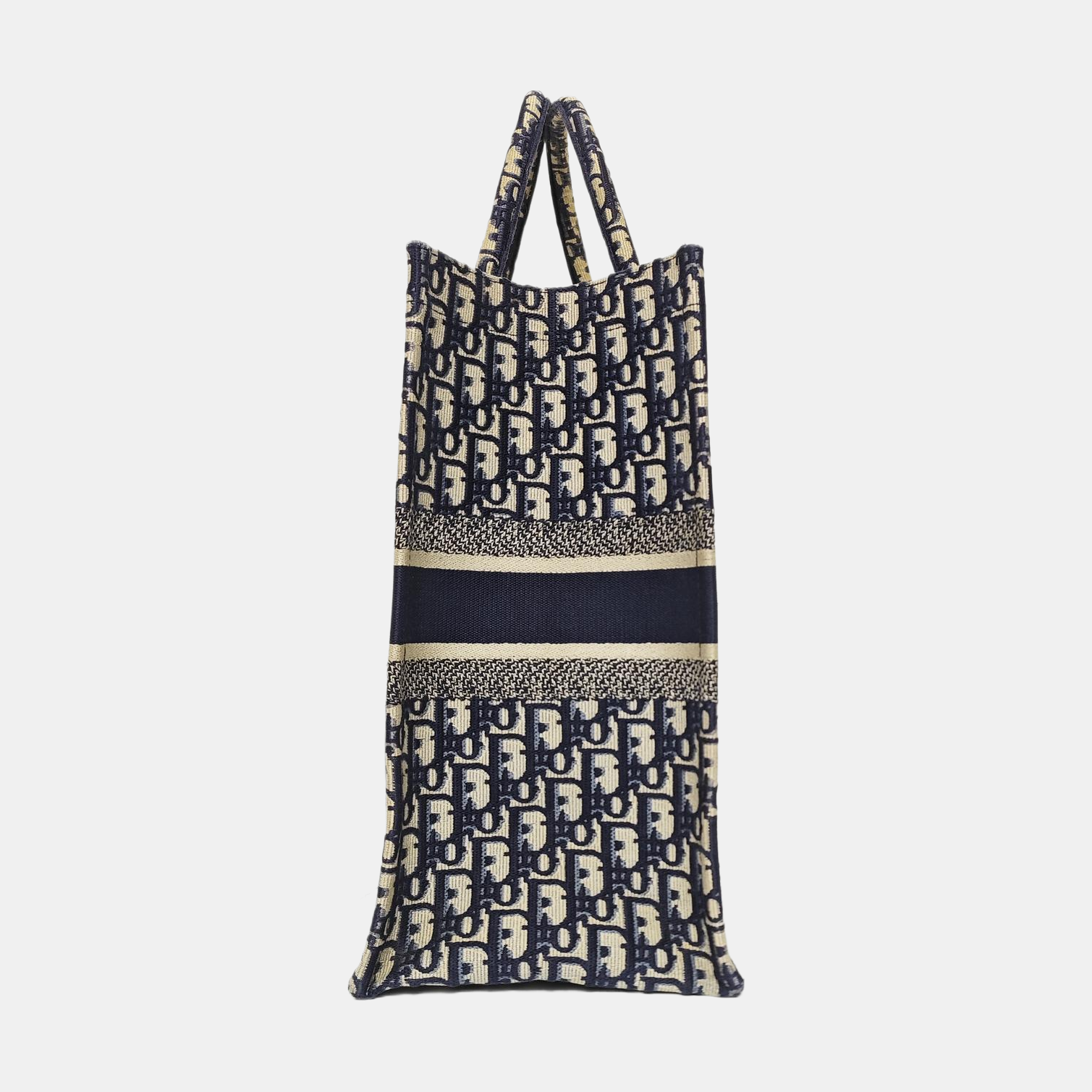 Book Tote Large Oblique Canvas Blue