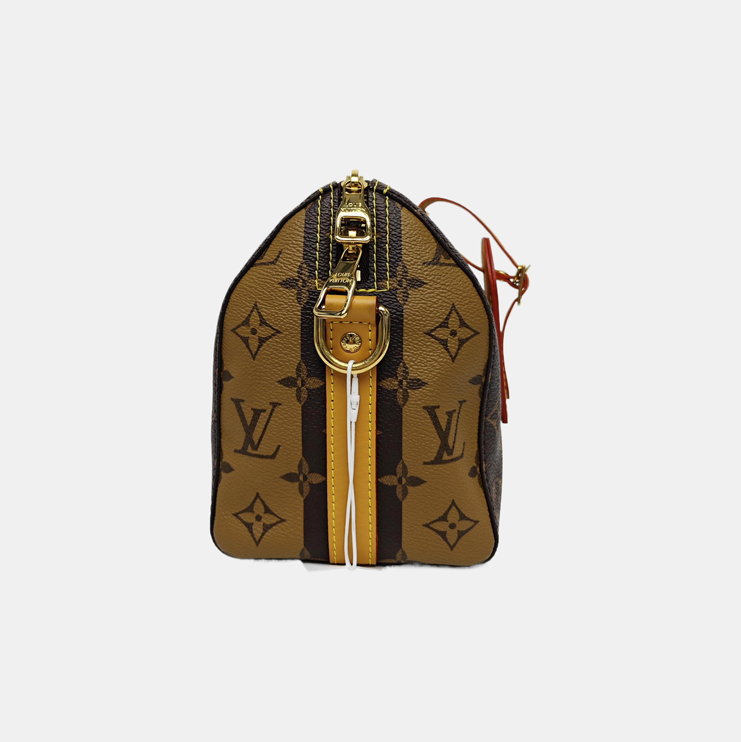 KEEPALL Monogram Coated Canvas Brown
