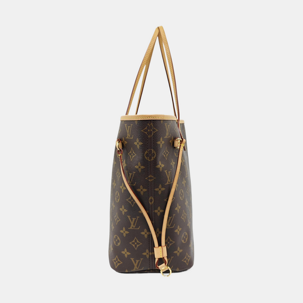 NEVERFULL MM Monogram Coated Canvas Brown
