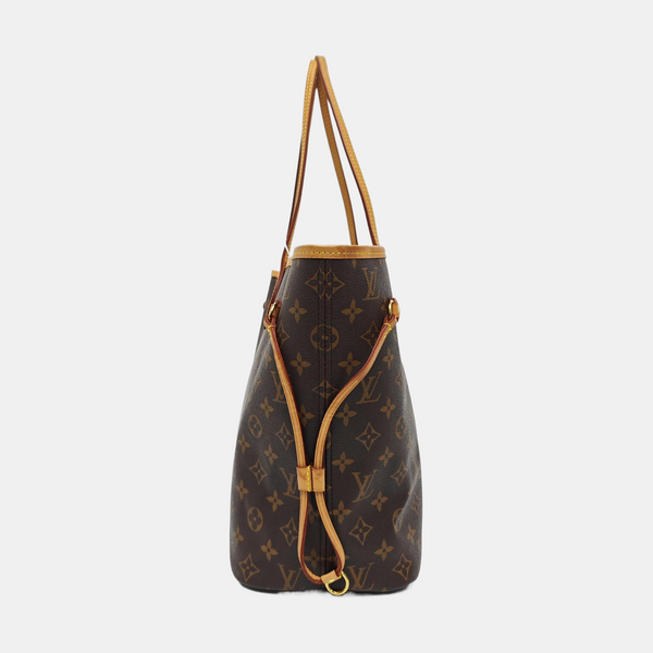 NEVERFULL MM Monogram Coated Canvas Brown