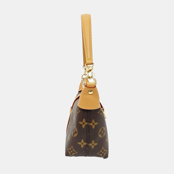 Pochette Mia Monogram Coated Canvas Brown