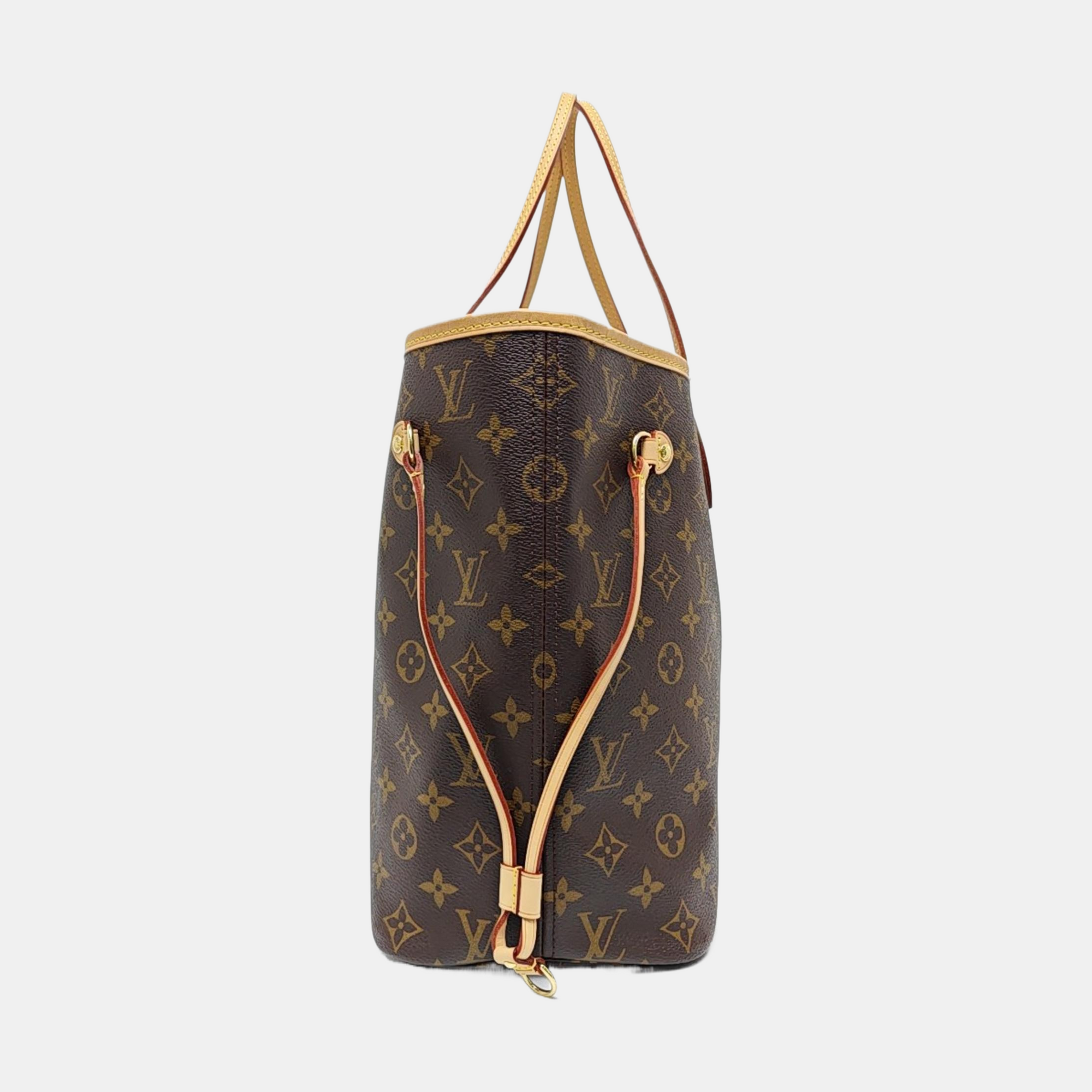 NEVERFULL MM Monogram Coated Canvas Brown
