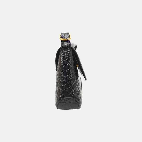 Calfskin Top Handle Bag Black
