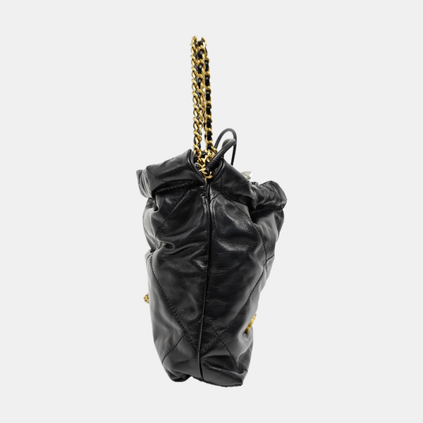 CHANEL 22 Mini Quilted Calfskin Black