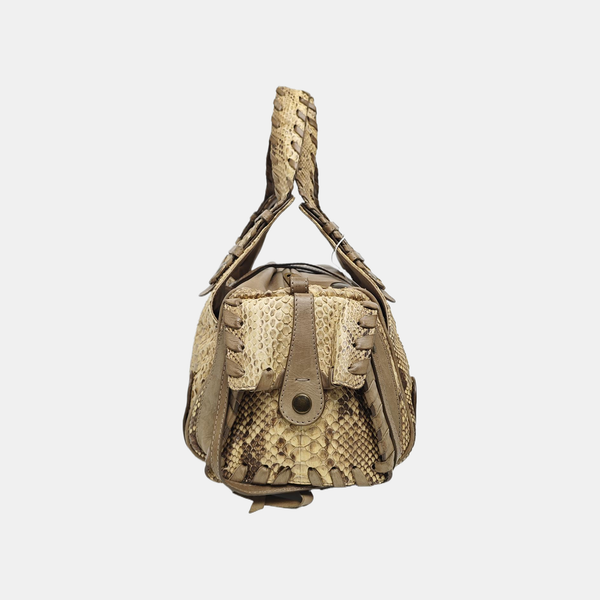 Calfskin Shoulder Bag Beige