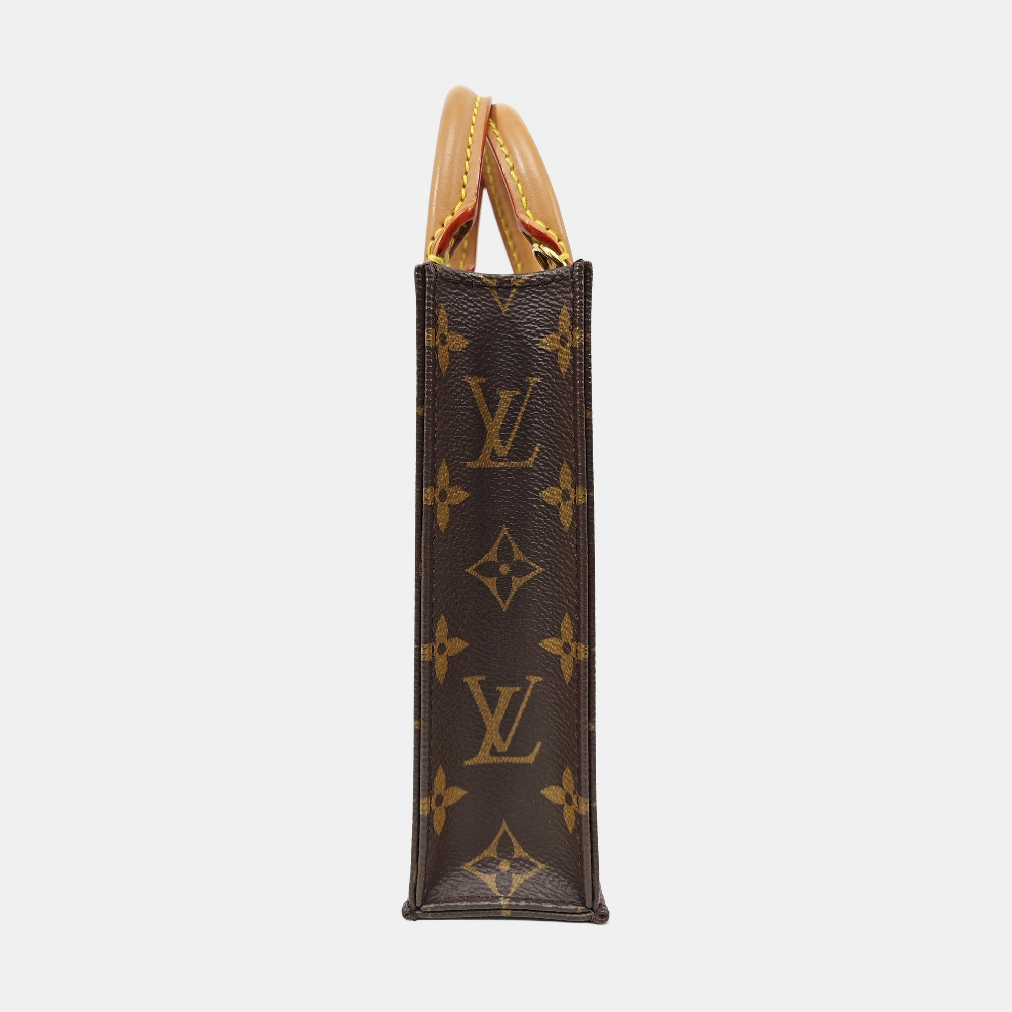 SAC PLAT Mini Monogram Coated Canvas Brown