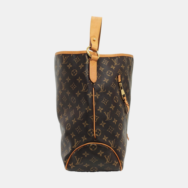 Monogram Coated Canvas Tote Bag Brown