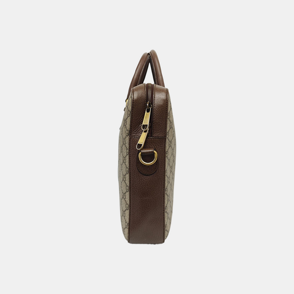 Ophidia Large Monogram Coated Canvas Beige