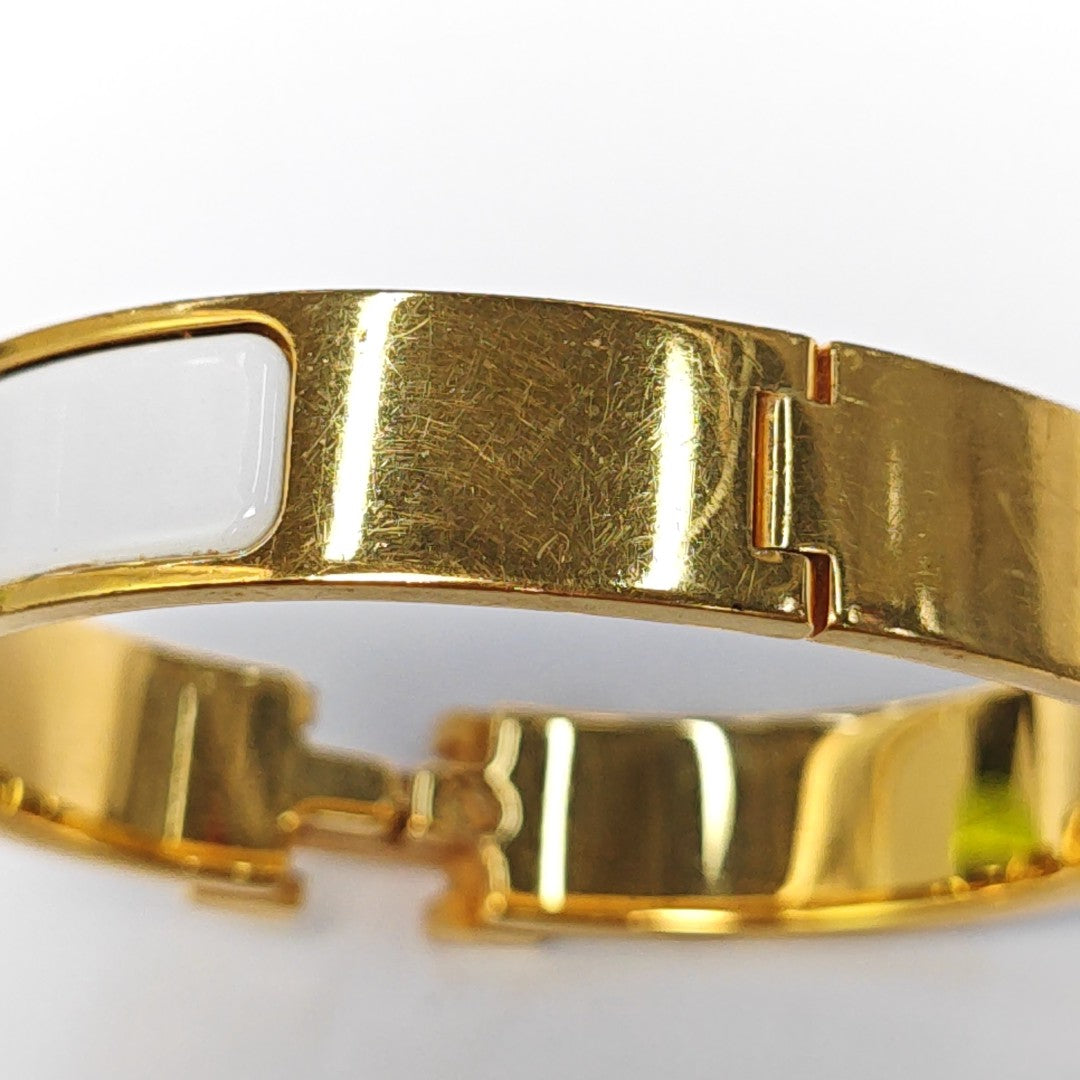Clic H Metal Gold Bangle