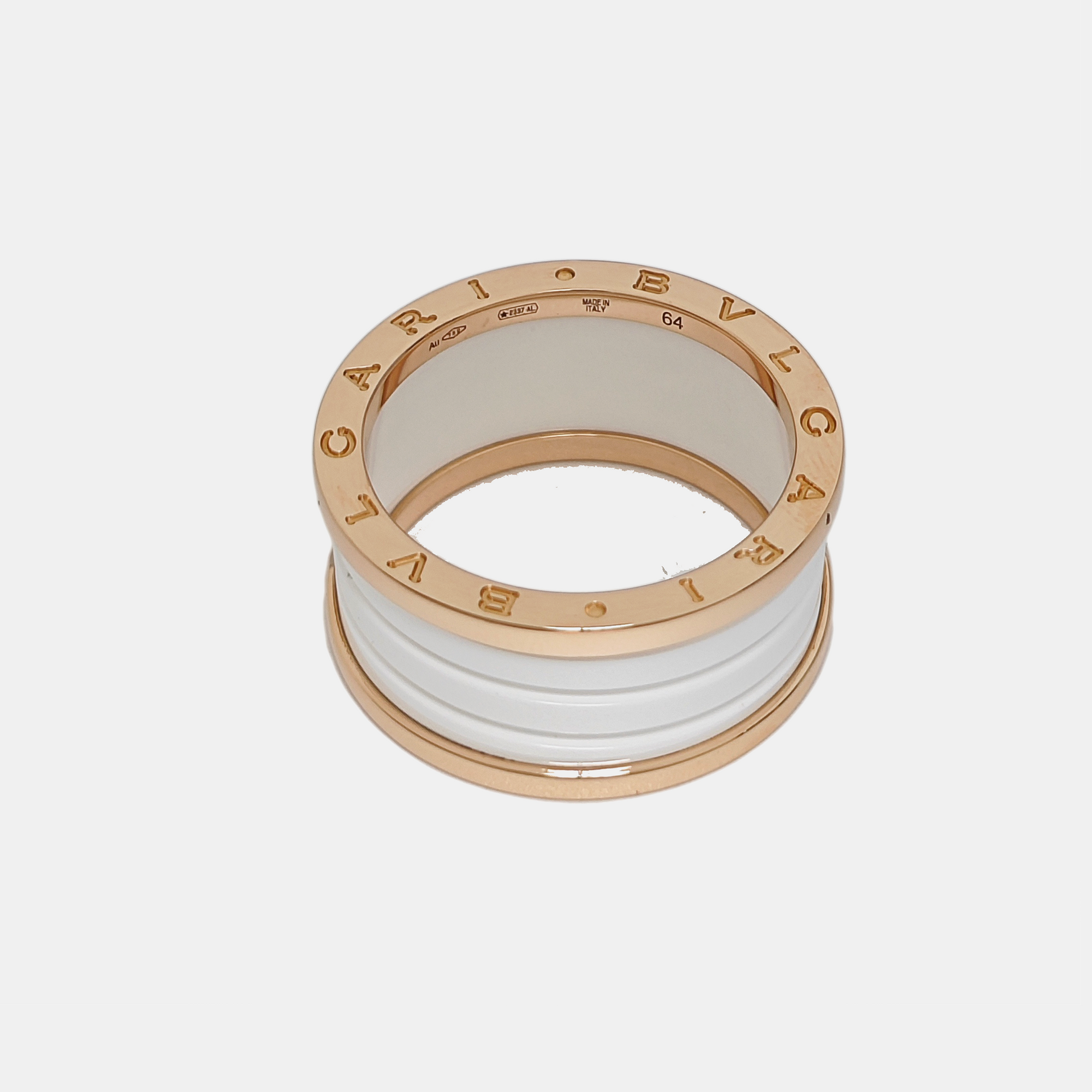 B.ZERO1 18k Rose Gold Ring EU 64
