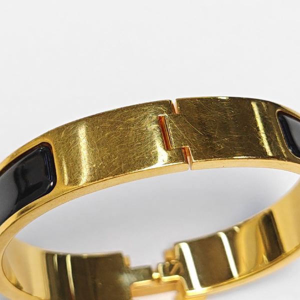 Clic H Metal Gold Bangle