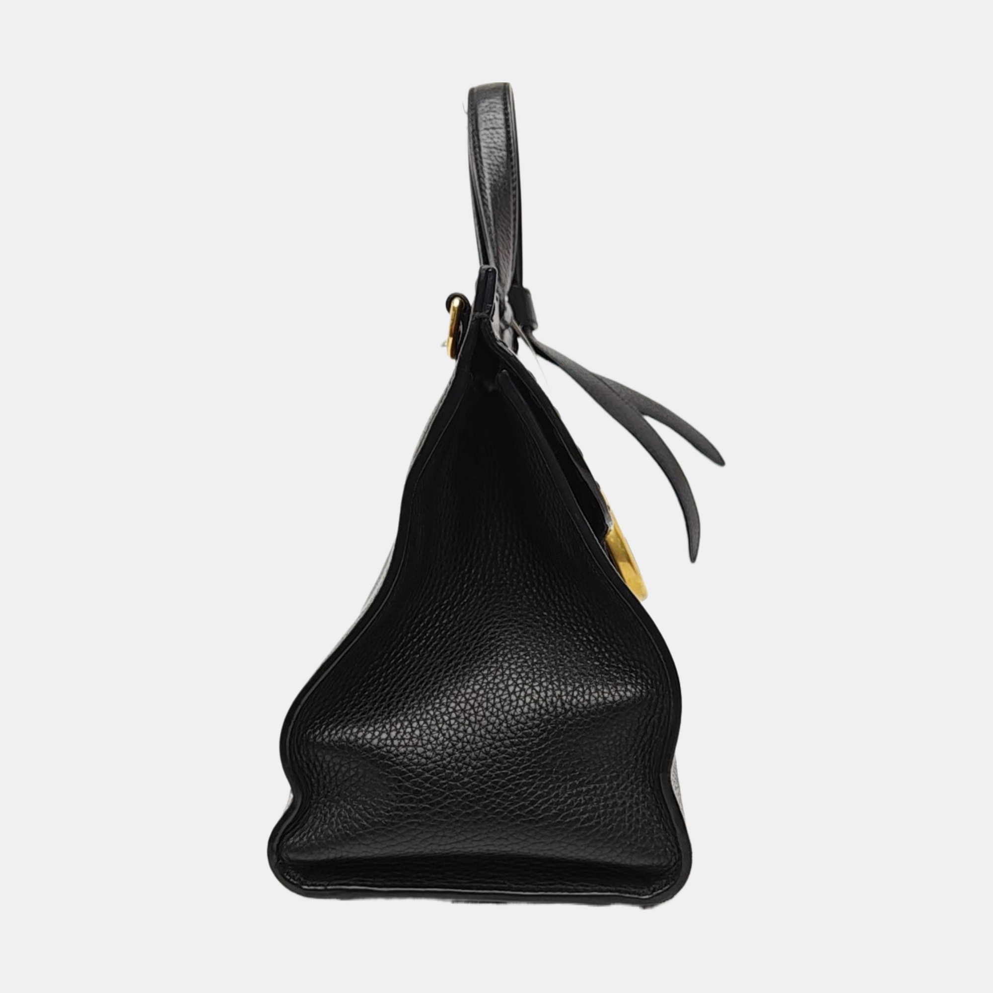 GG Marmont Top Handle Large Calfskin Black
