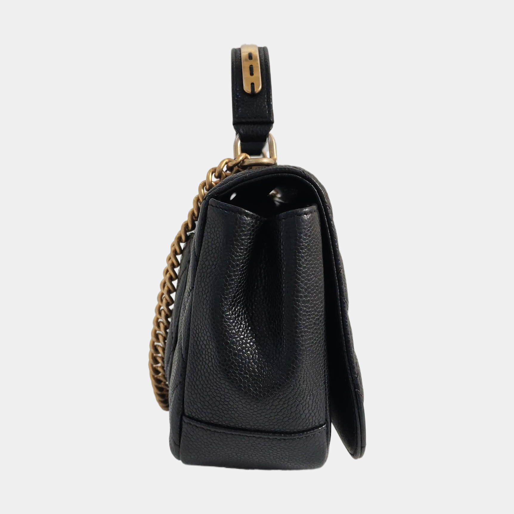 Quilted Grained Calfskin Black