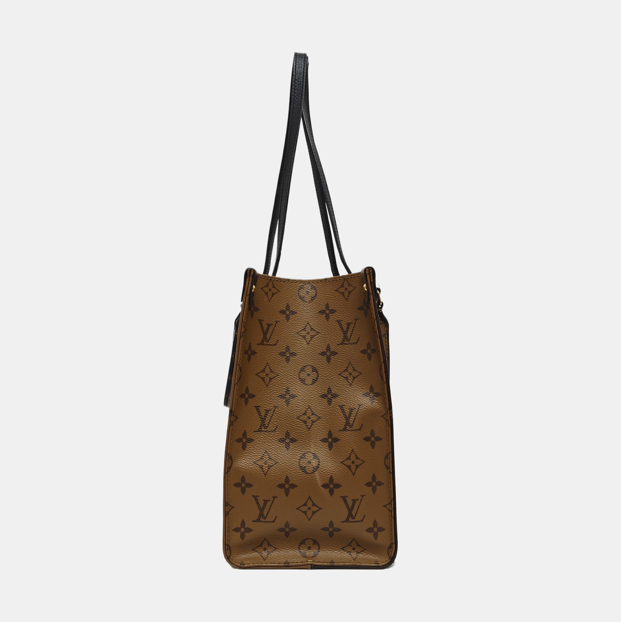 ONTHEGO MM Monogram Coated Canvas Brown