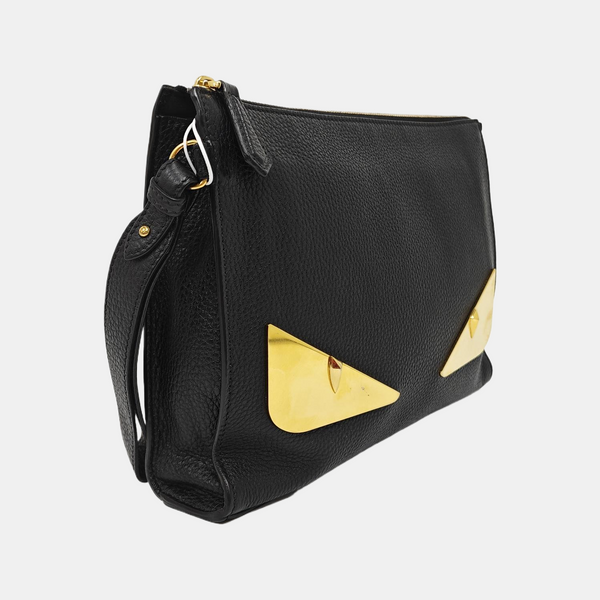Calfskin Top Handle Bag Black