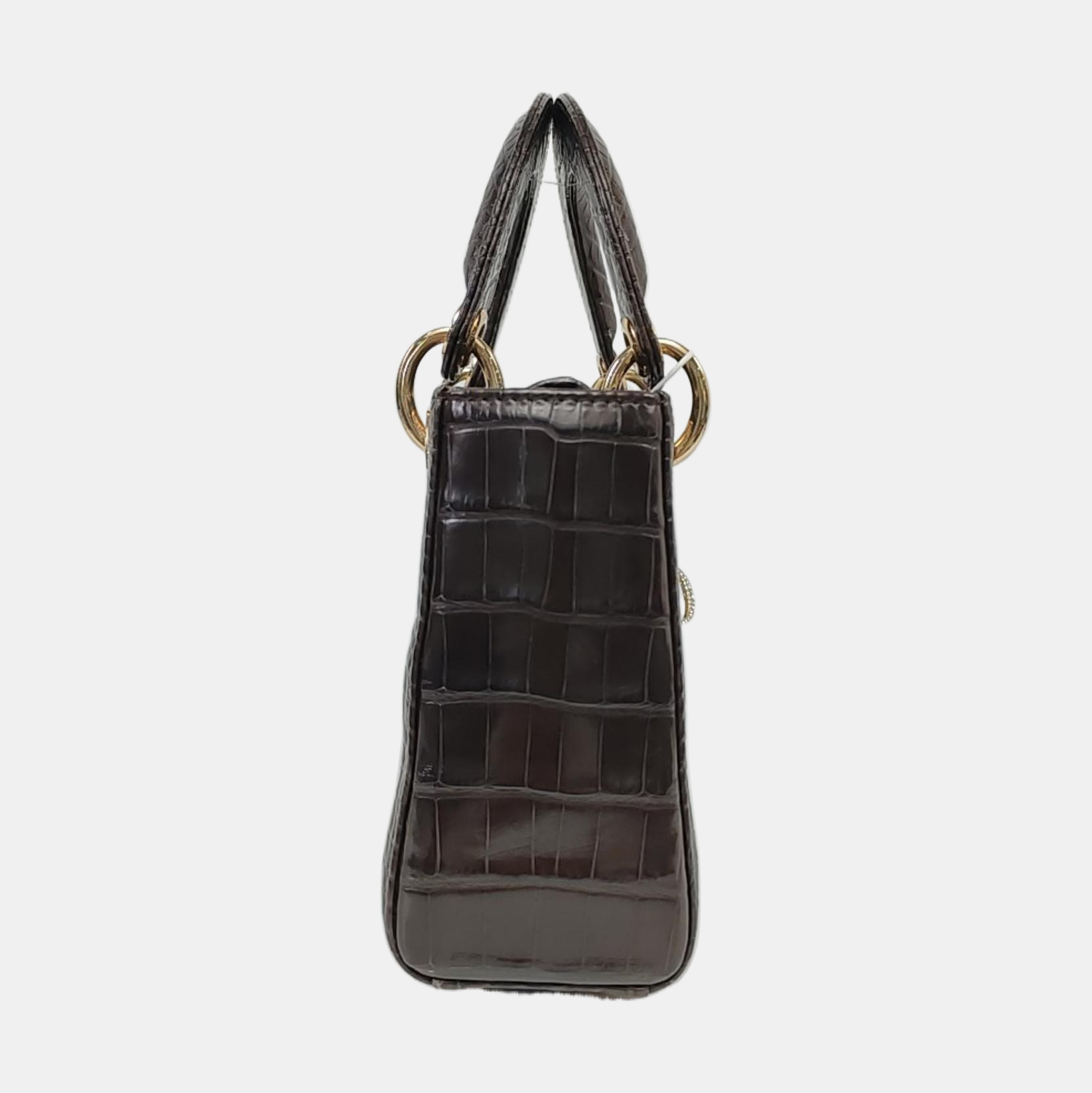 Lady Dior Mini Crocodile Brown