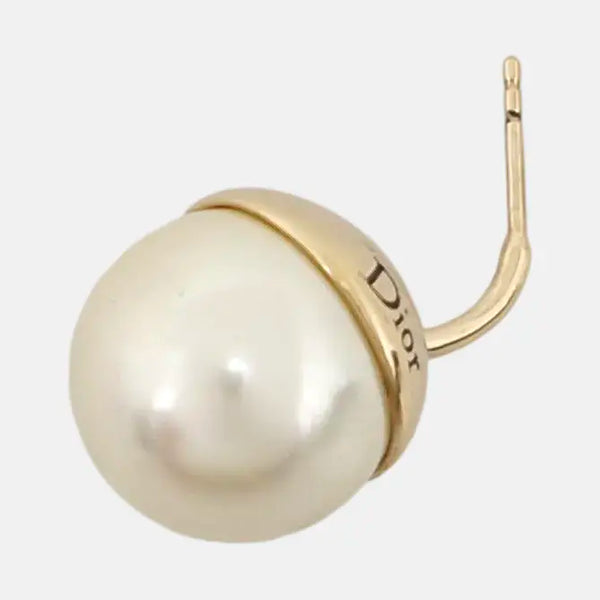 Dior Tribales Metal White Stud Earrings