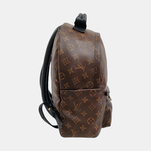 Authenticated pre-owned  PALM SPRINGS MM Monogram Coated Canvas Brown - Backpack at Looply