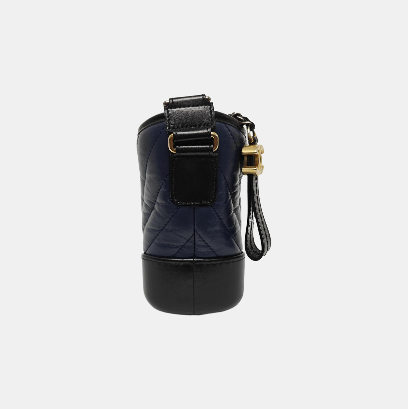 GABRIELLE Small Chevron Calfskin Blue