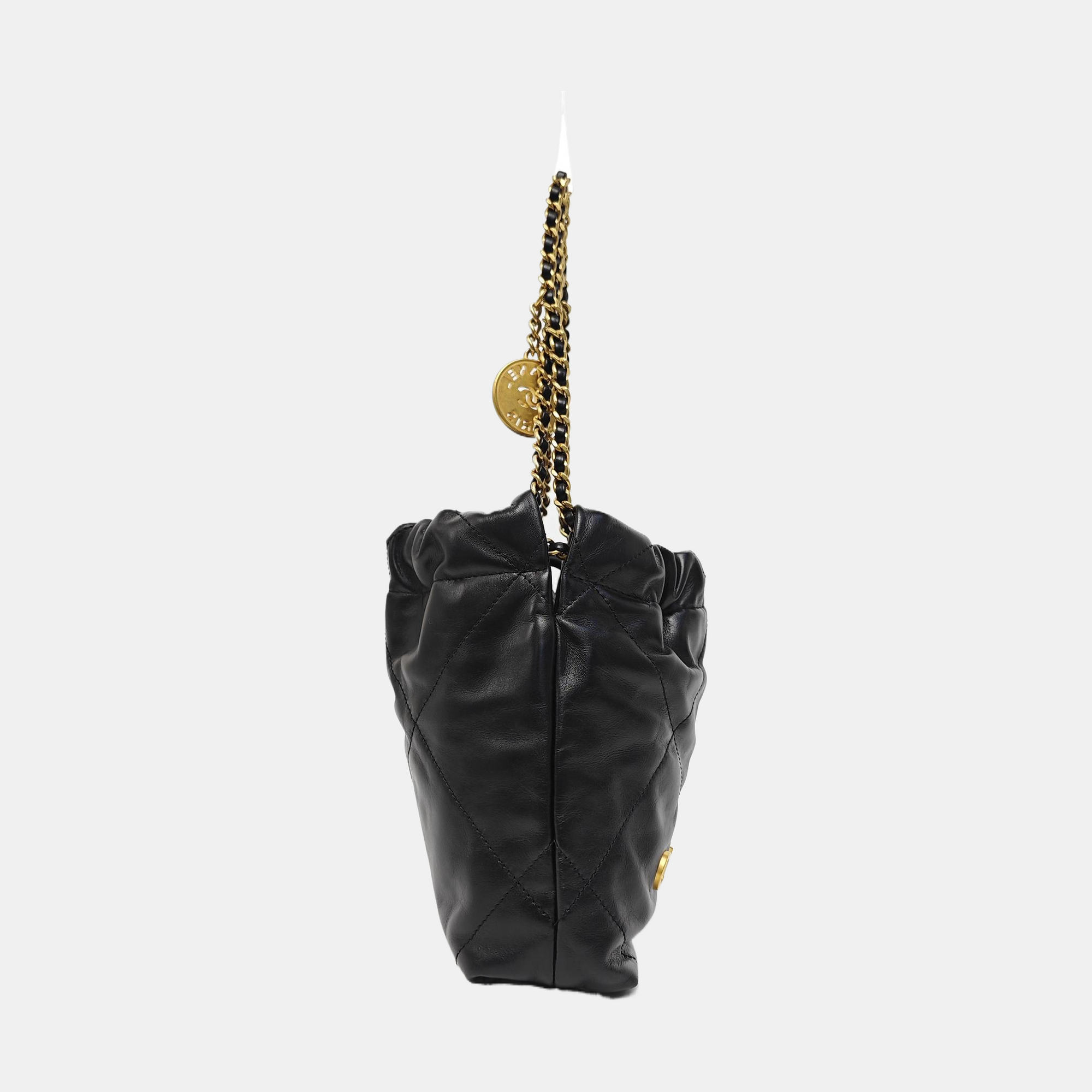 CHANEL 22 Mini Quilted Calfskin Black
