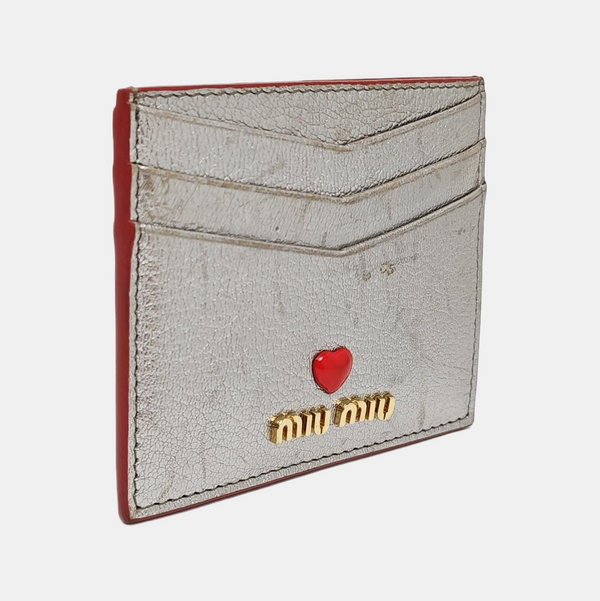 Love Lambskin Gray Card Holder