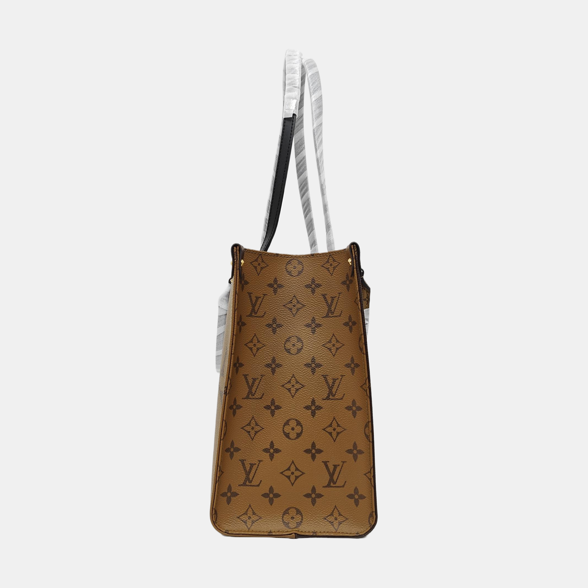 ONTHEGO MM Monogram Coated Canvas Brown