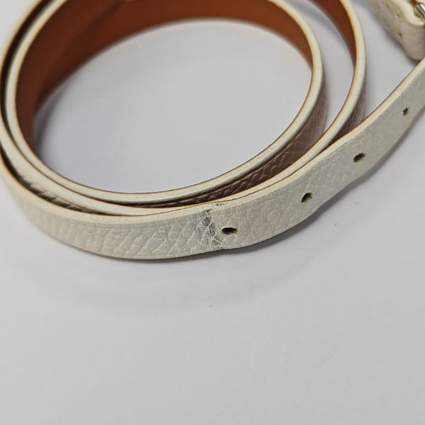 Etriviere 2 Leather White Bangle