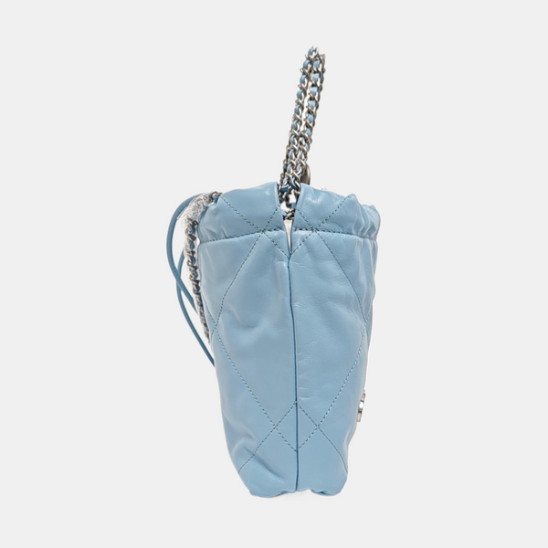 CHANEL 22 Mini Quilted Calfskin Blue