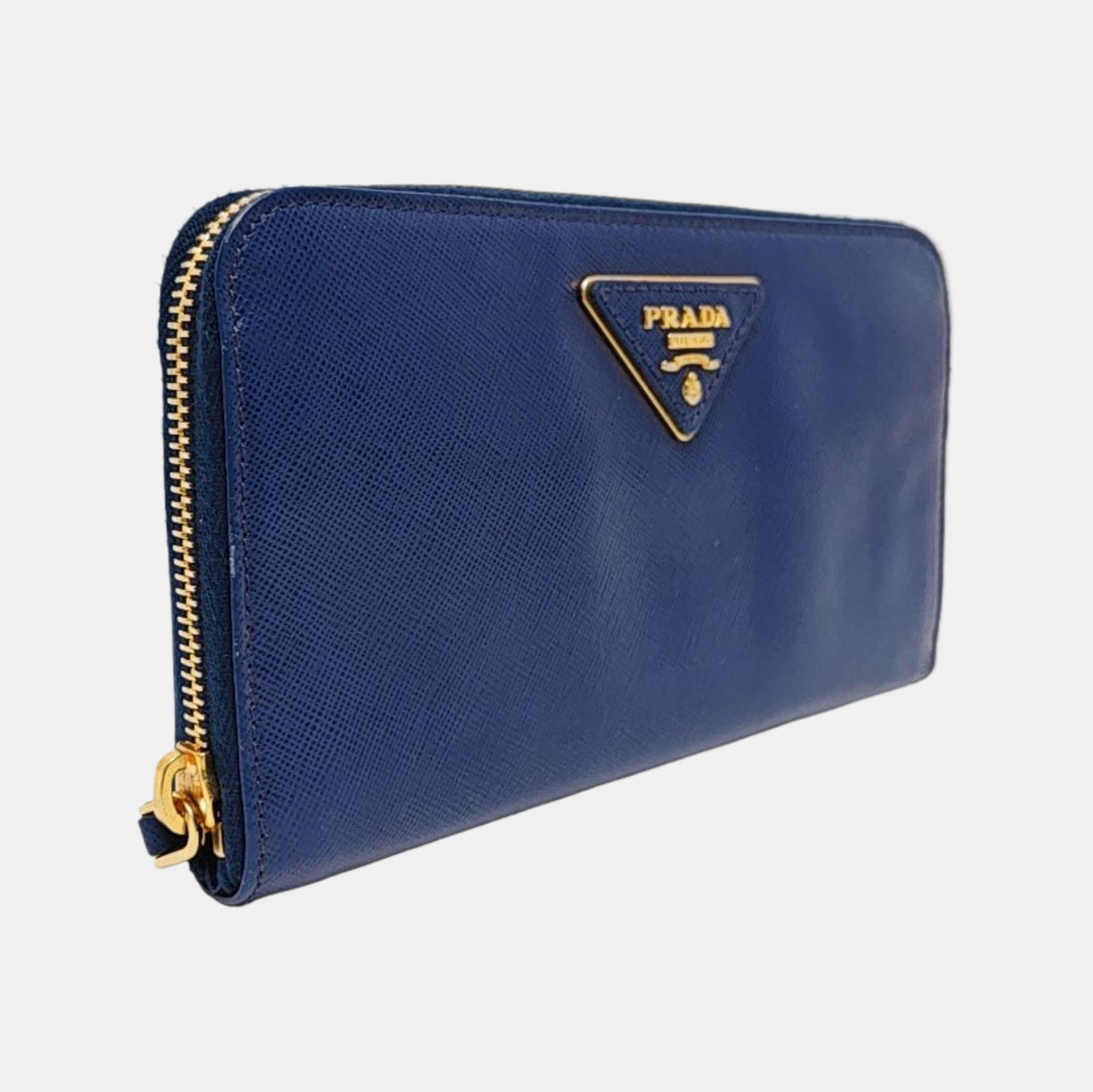 Zippy Wallet Saffiano Calfskin Blue Wallet