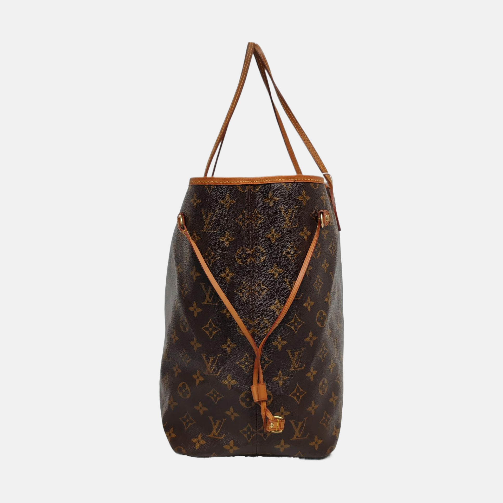 NEVERFULL GM Monogram Coated Canvas Brown