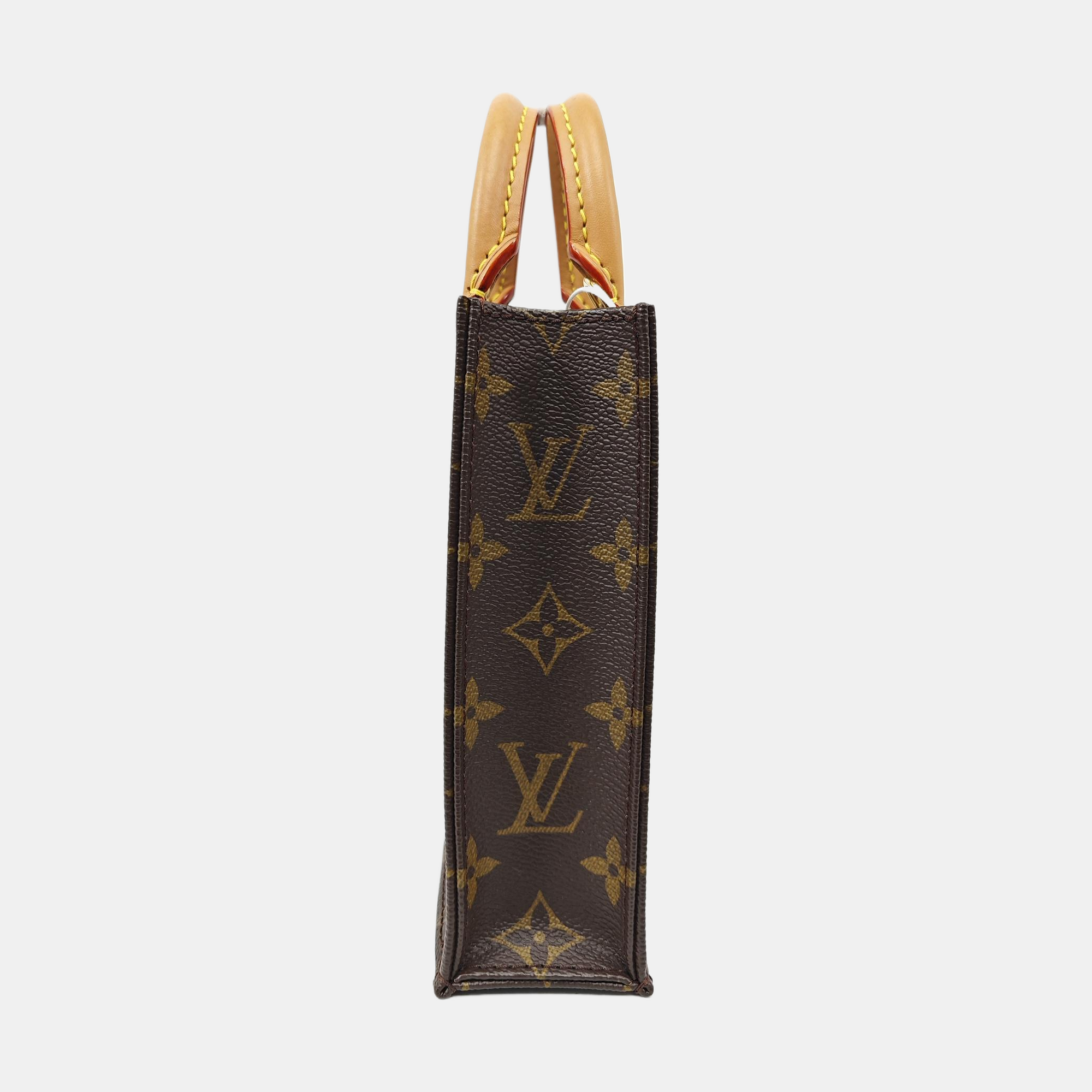 SAC PLAT Mini Monogram Coated Canvas Brown