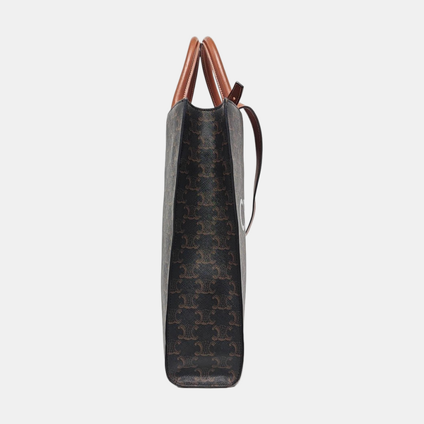 CABAS CELINE Small Coated Canvas Brown