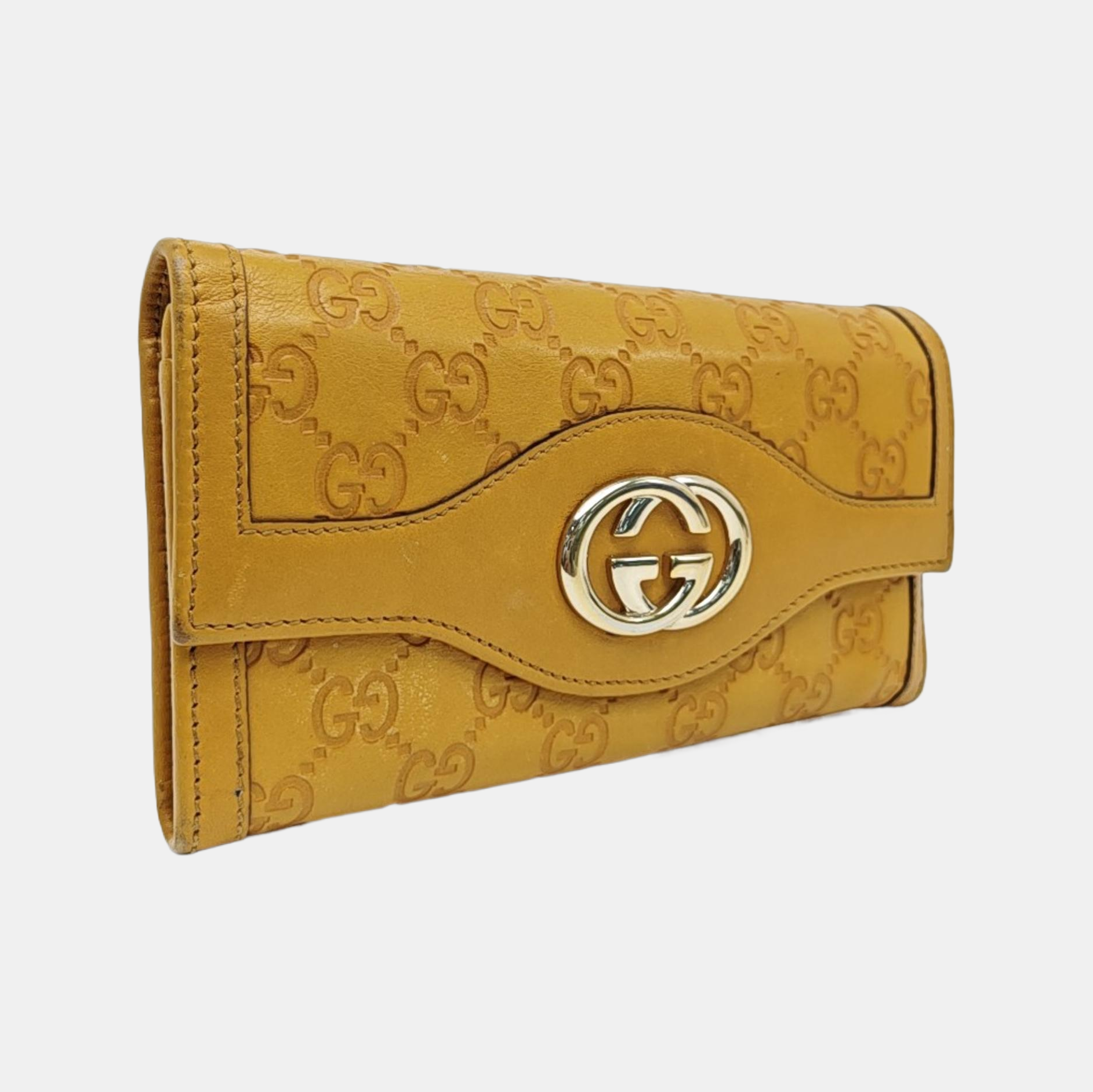Monogram Calfskin Wallet Yellow