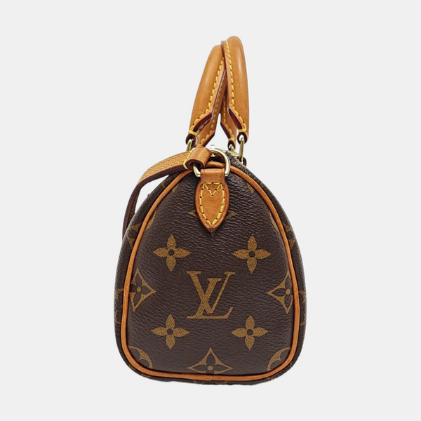 SPEEDY Nano Monogram Coated Canvas Brown