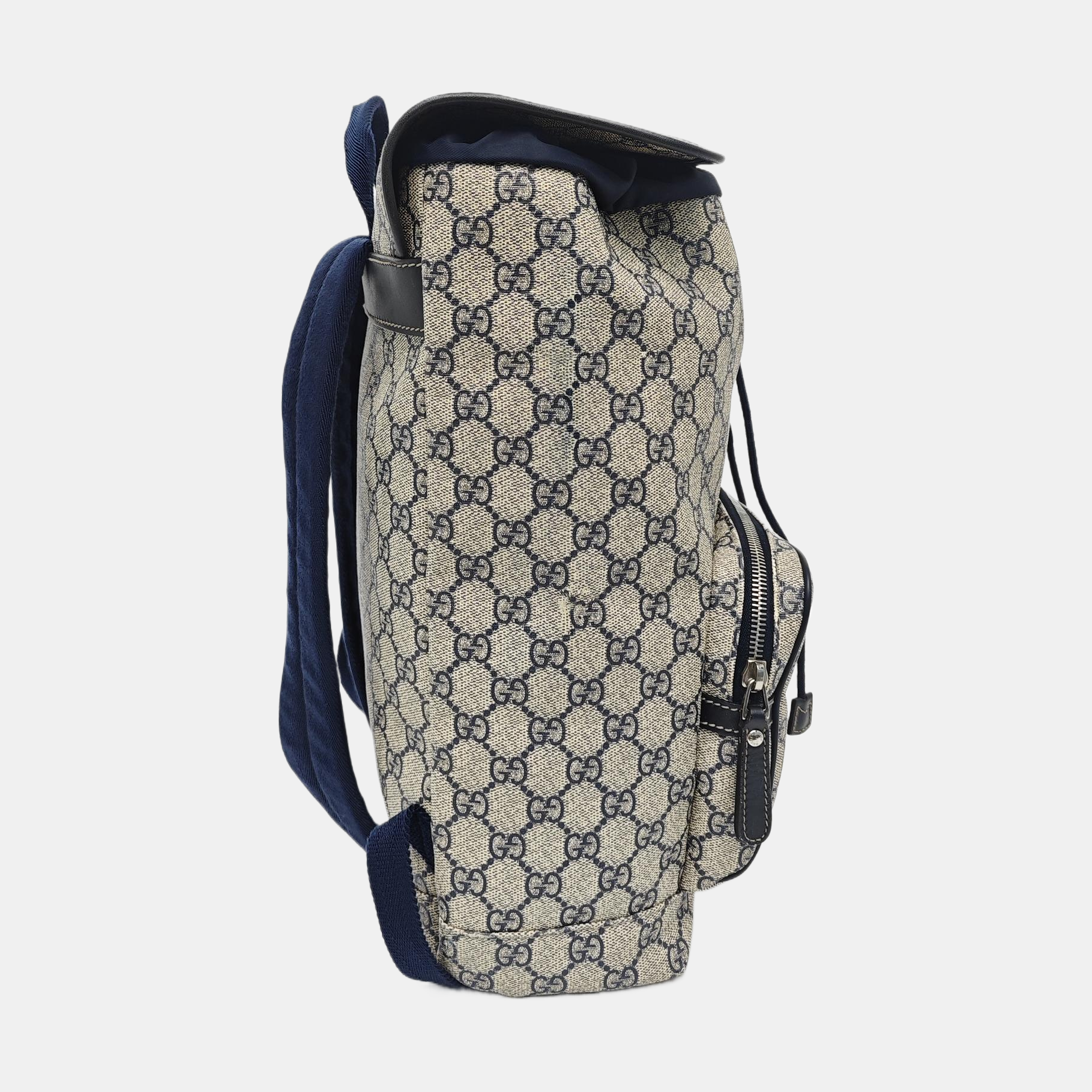 Monogram Coated Canvas Backpack Black