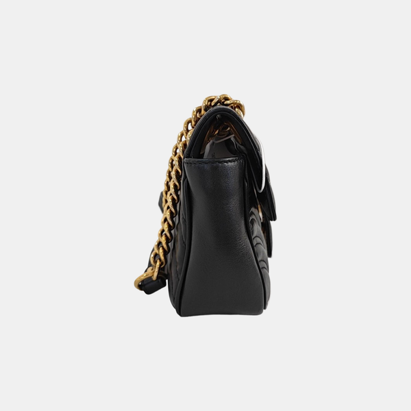 GG Marmont Small Quilted Calfskin Black