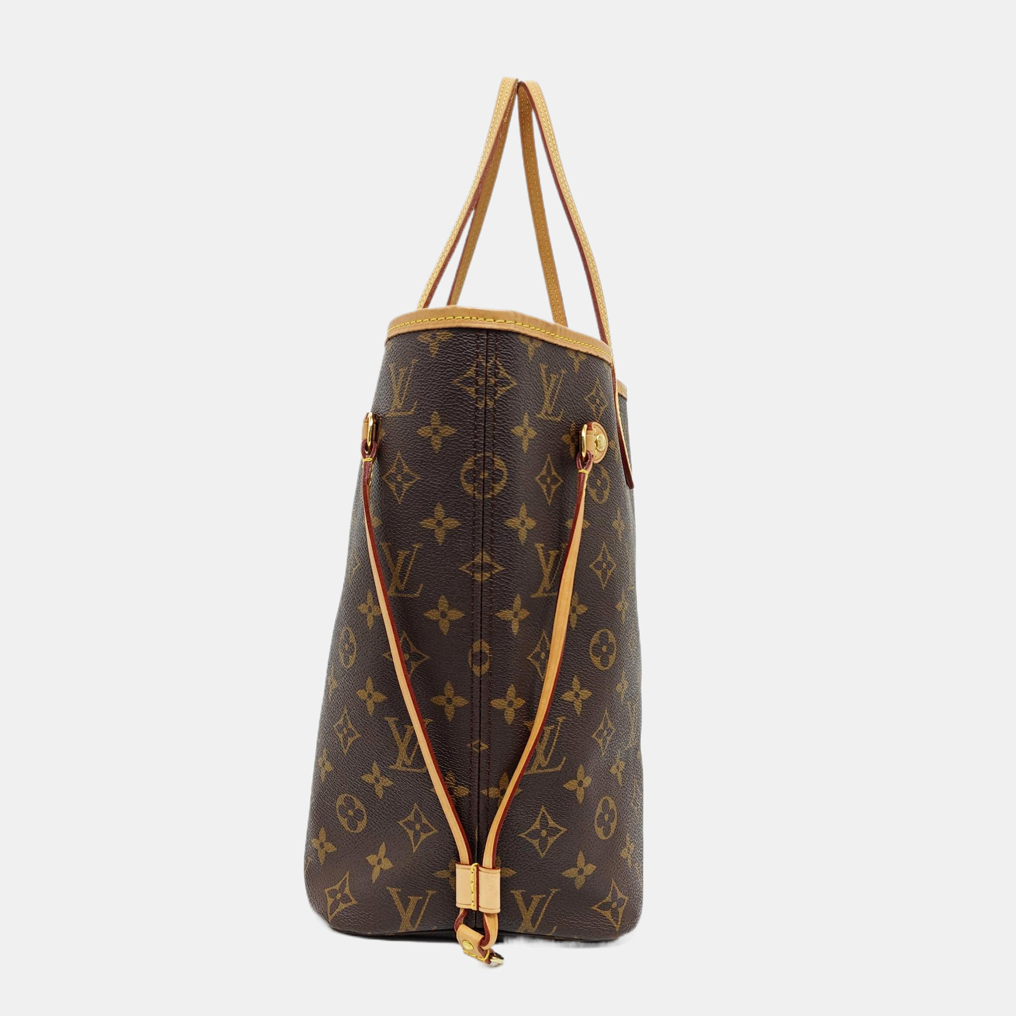 NEVERFULL MM Monogram Coated Canvas Brown